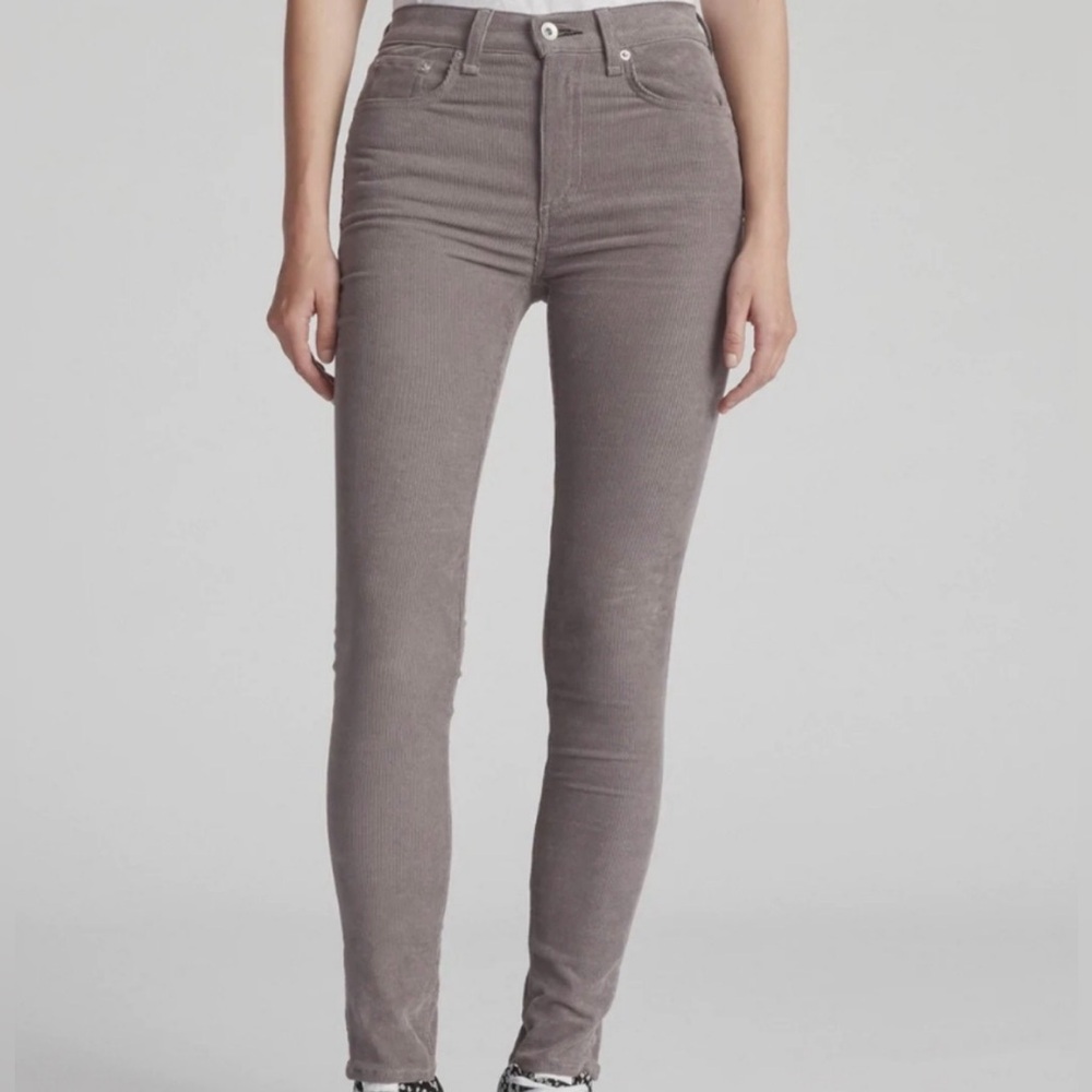 Rag‎ & Bone- High Rise Skinny Corduroy Denim in Nickel 28